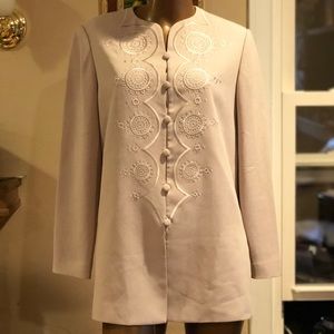Adrianna Papell embroidered beaded jacket size 6